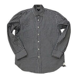 Men’s J. Crew Large Ludlow 120’s 2 Ply Navy & White Gingham Longsleeve Button Up